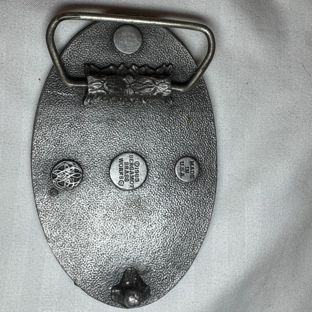 Vintage Buck Snort Saloon Sphinx Park Colorado‎ Belt Buckle Bergamot USA